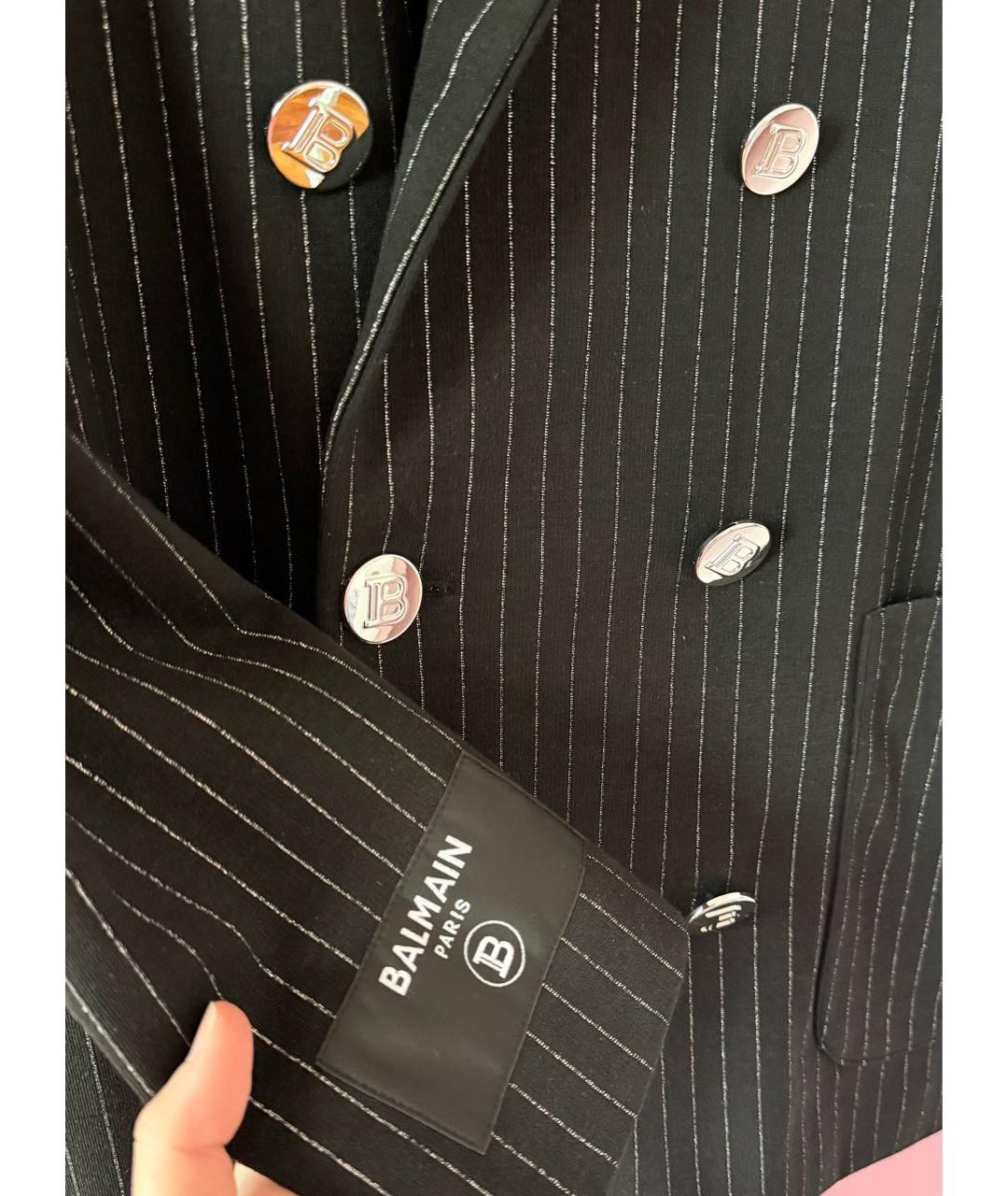 BALMAIN Черный вискозный жакет / жилет, фото 2