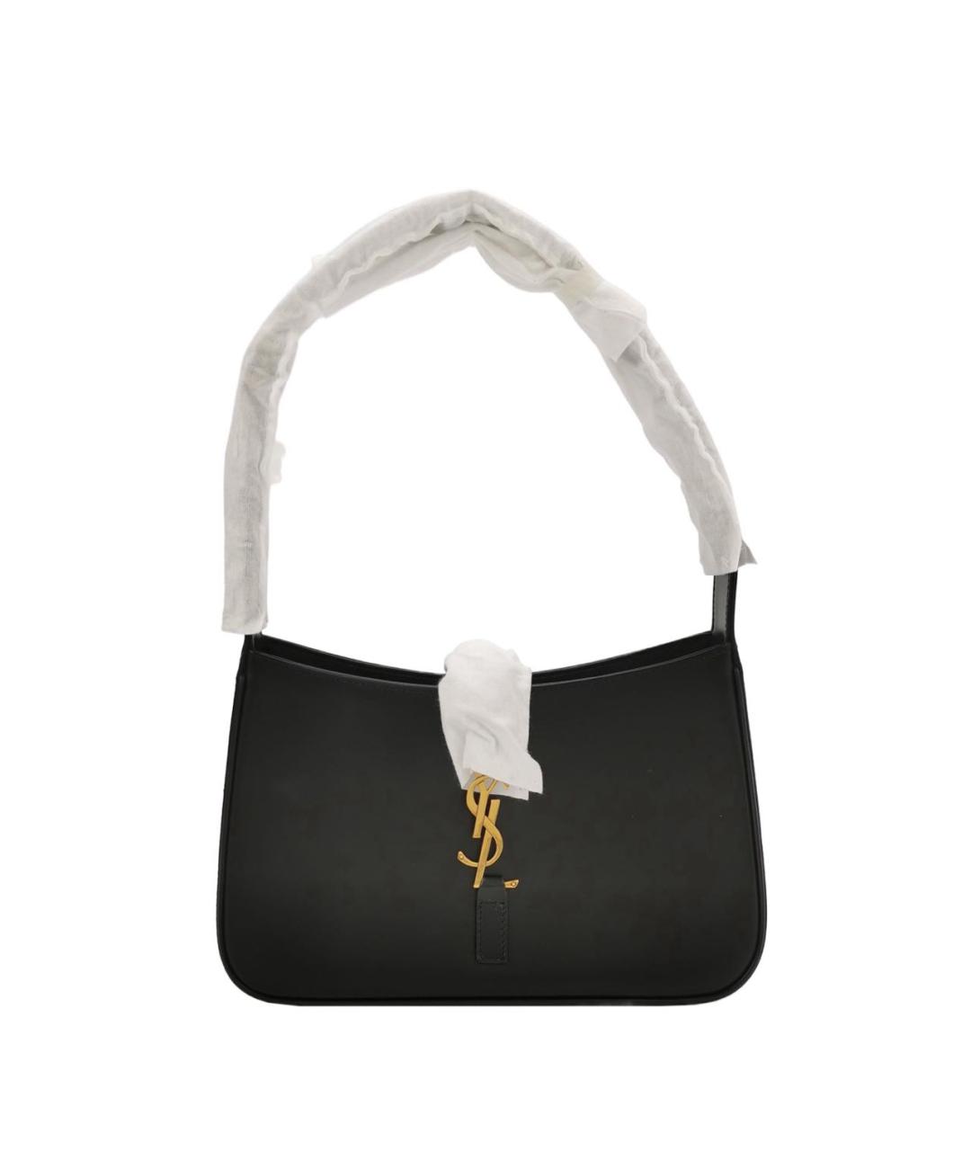 SAINT LAURENT Черная кожаная сумка через плечо, фото 2