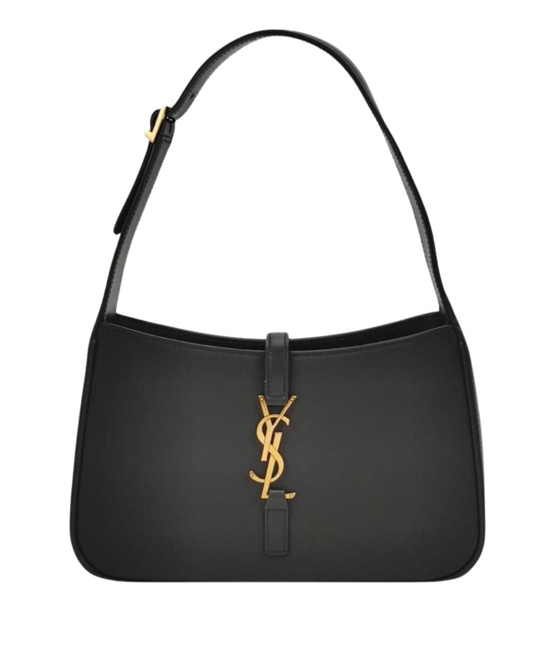 SAINT LAURENT Черная кожаная сумка через плечо, фото 1