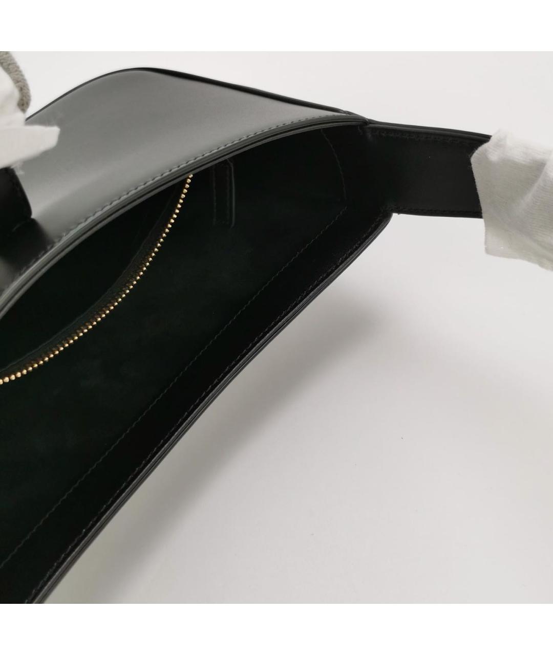 SAINT LAURENT Черная кожаная сумка через плечо, фото 7