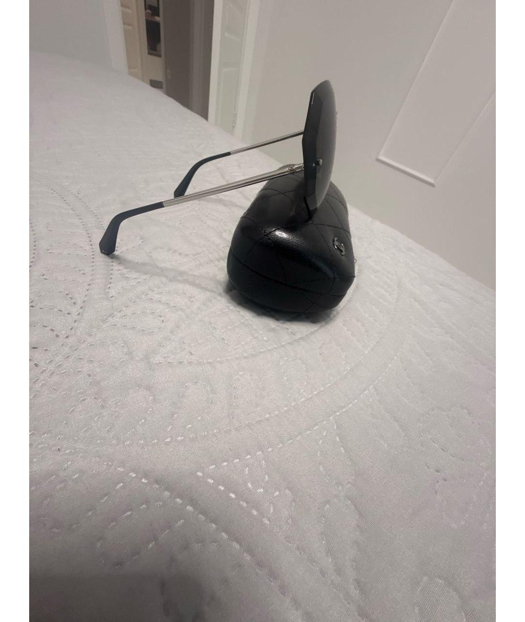 CHANEL Черные металлические солнцезащитные очки, фото 2