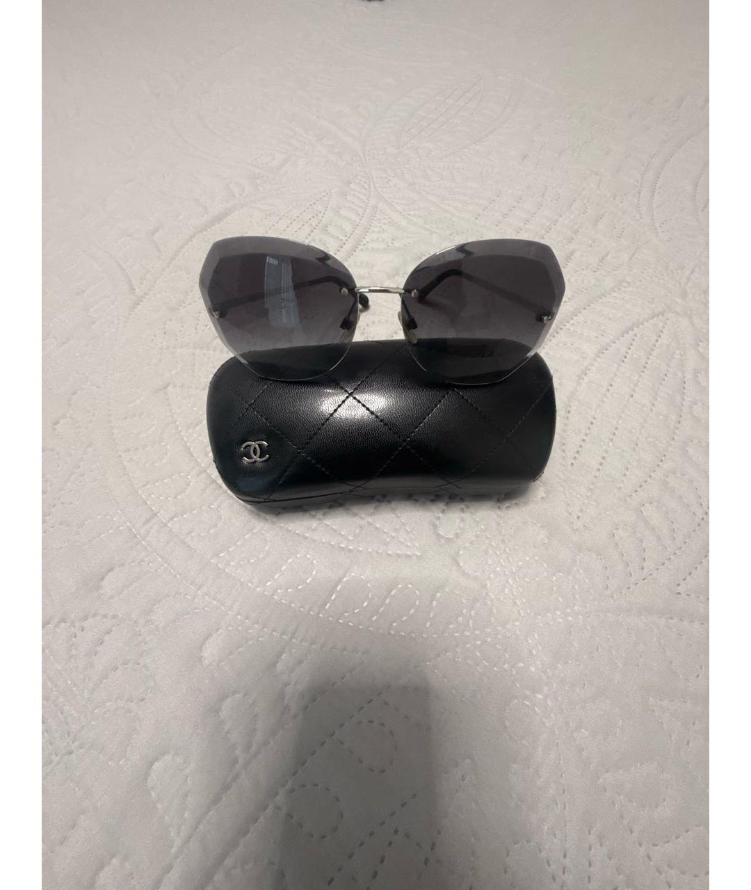 CHANEL Черные металлические солнцезащитные очки, фото 6