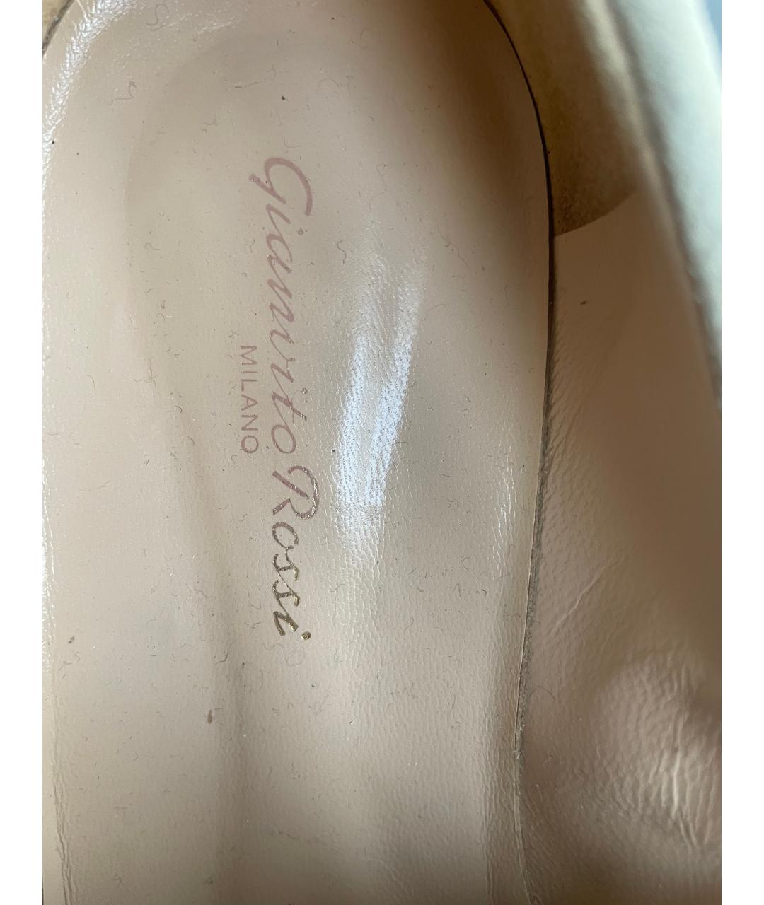 GIANVITO ROSSI Бежевые замшевые лоферы, фото 2