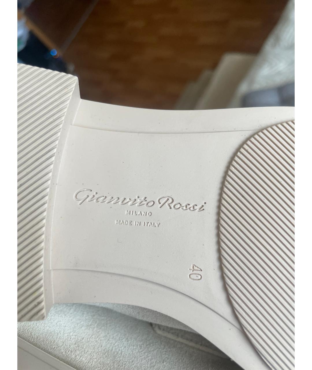 GIANVITO ROSSI Бежевые замшевые лоферы, фото 4