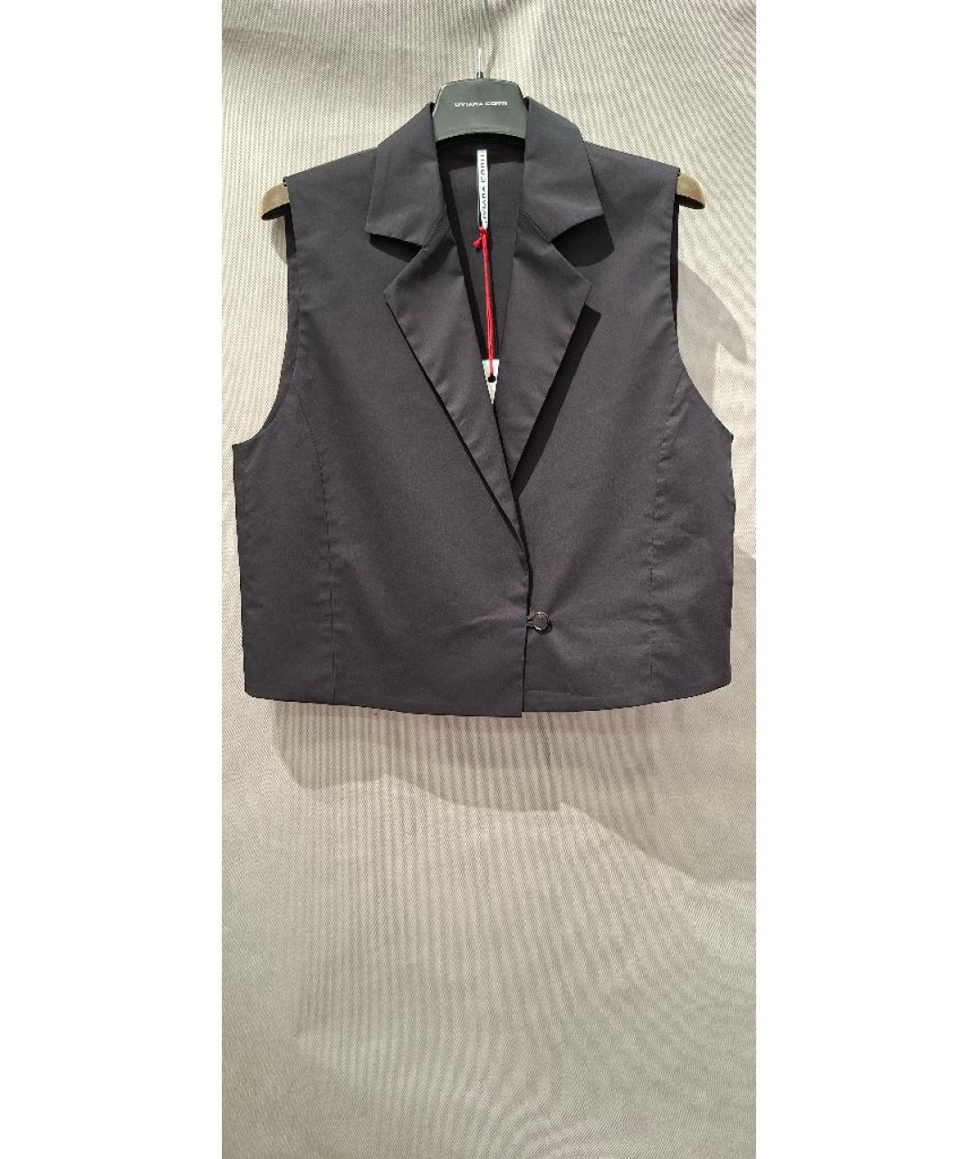 LIVIANA CONTI Черный хлопко-эластановый костюм с брюками, фото 9