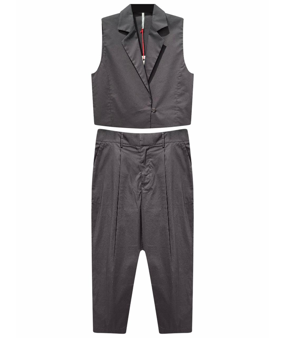 LIVIANA CONTI Черный хлопко-эластановый костюм с брюками, фото 1