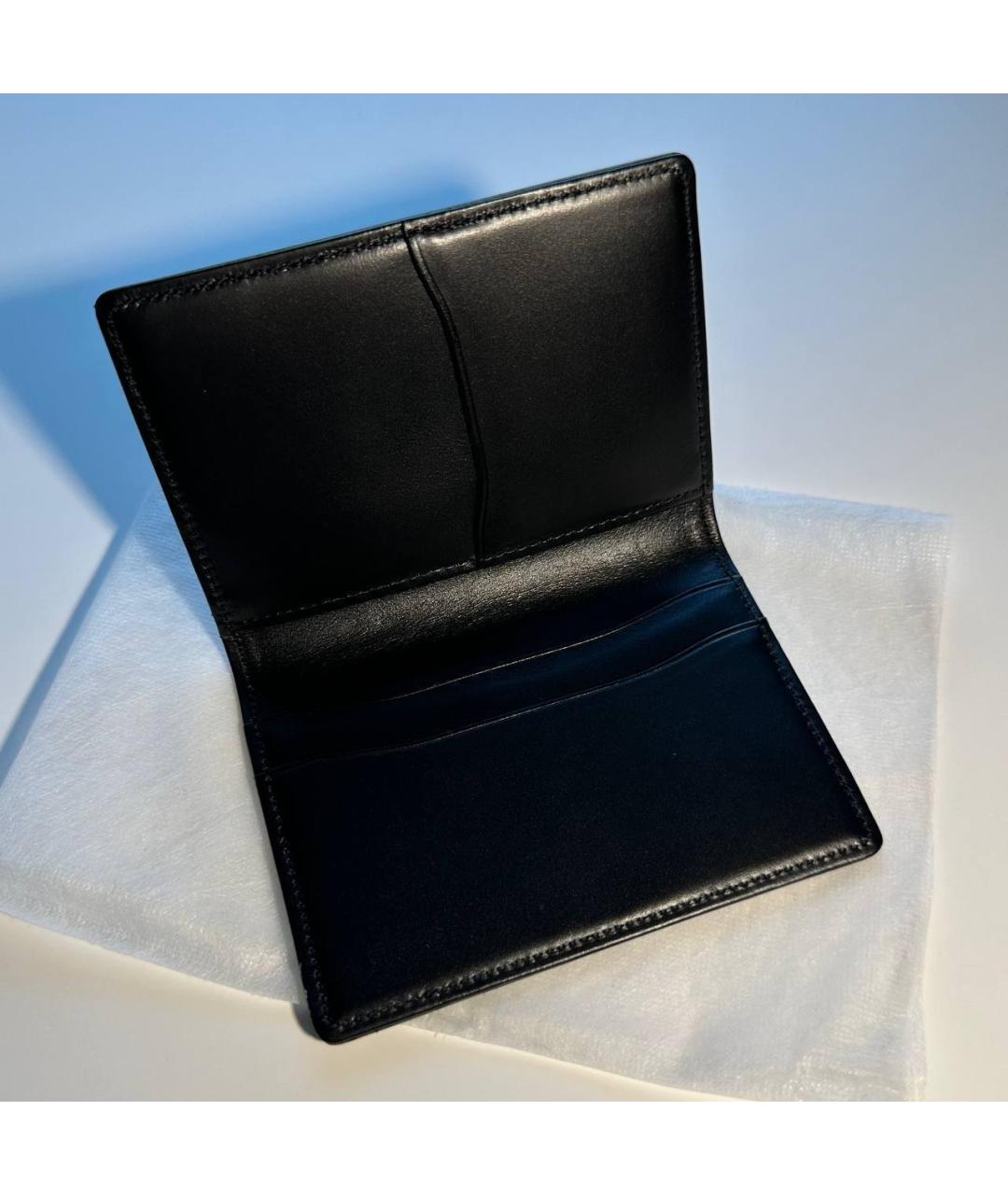 YOHJI YAMAMOTO Черный кожаный кошелек, фото 2