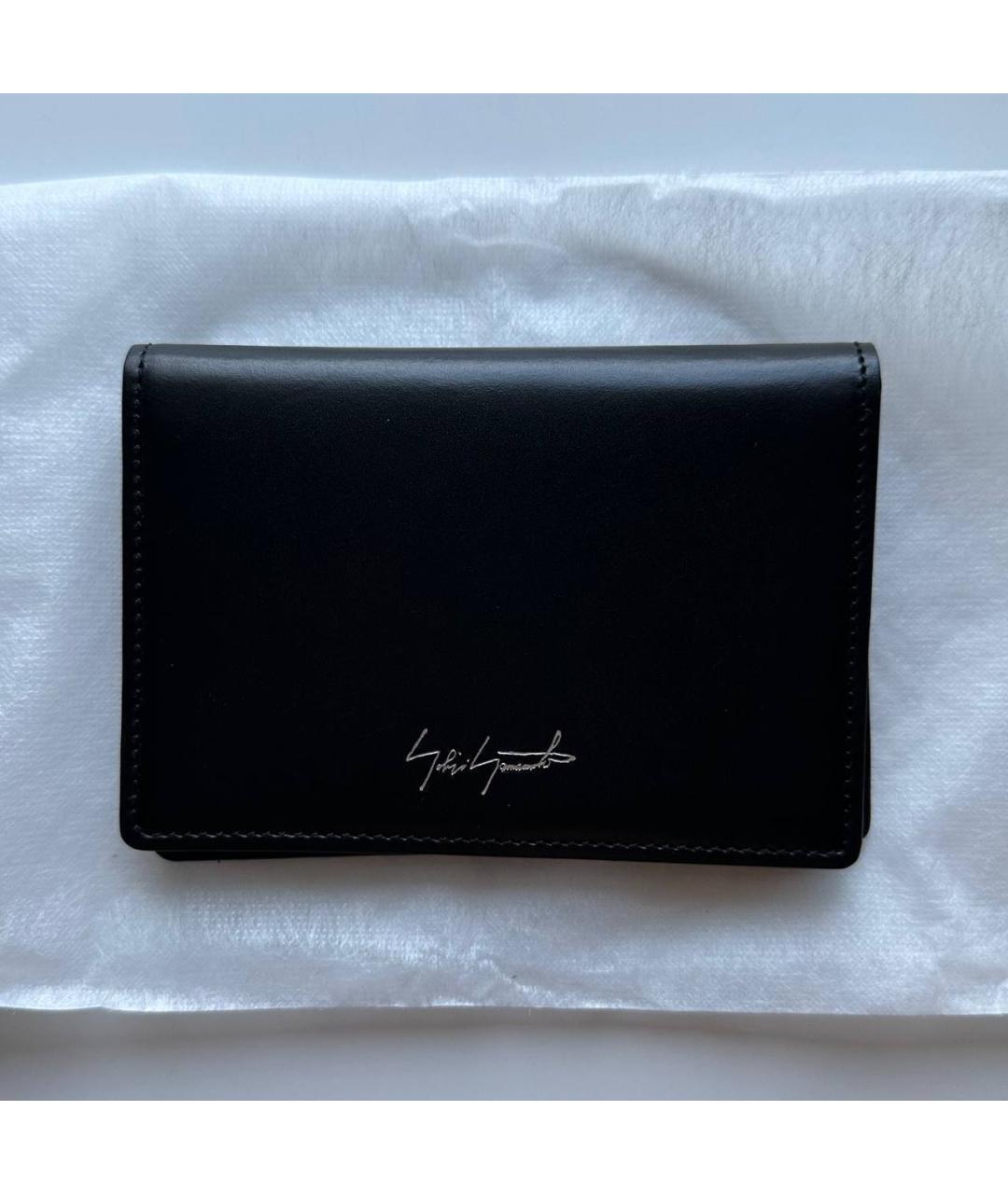 YOHJI YAMAMOTO Черный кожаный кошелек, фото 10