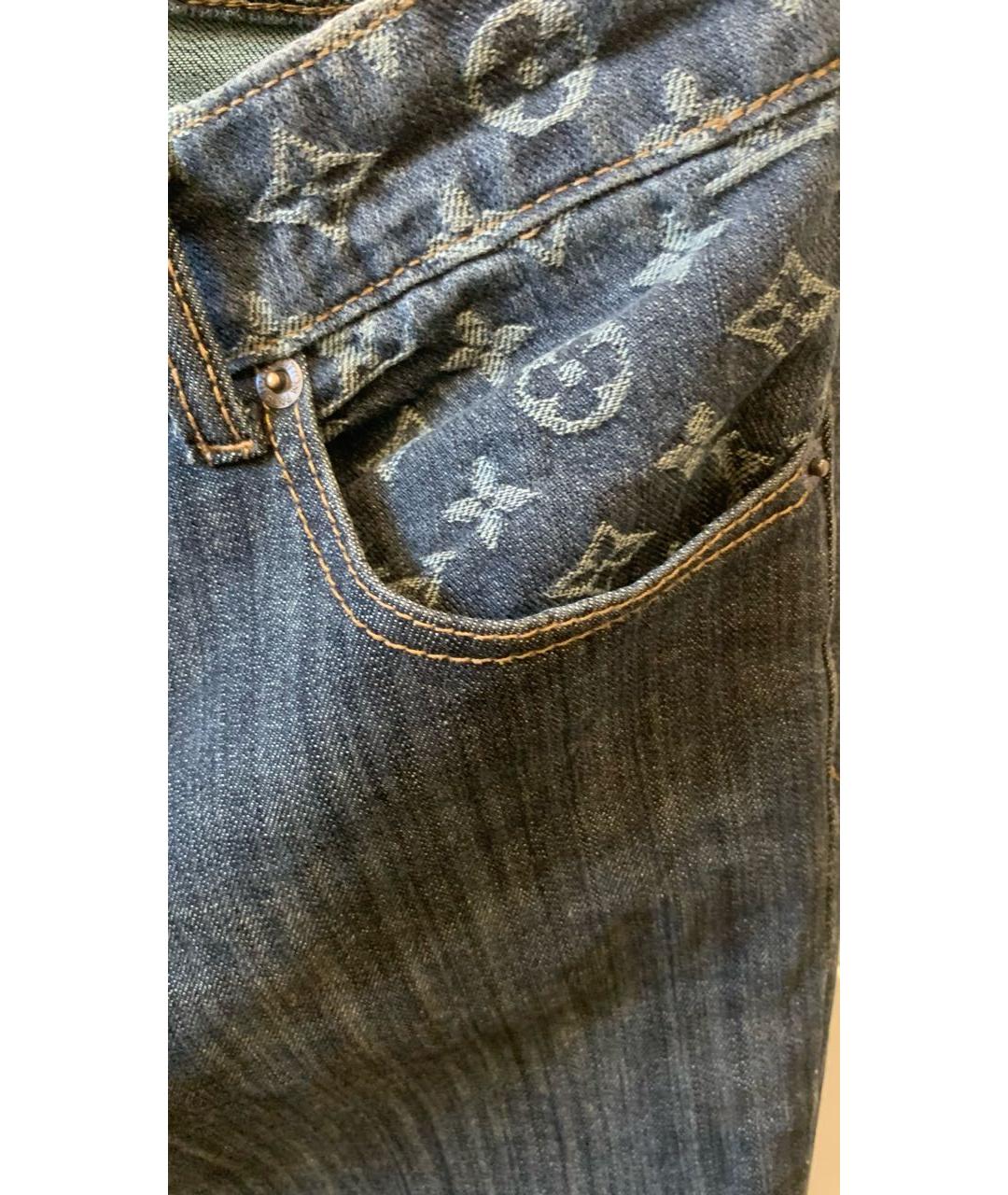 LOUIS VUITTON Антрацитовые хлопковые прямые джинсы, фото 4