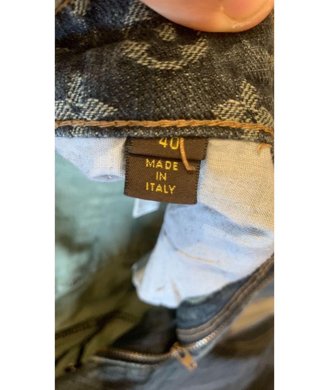 LOUIS VUITTON Антрацитовые хлопковые прямые джинсы, фото 6