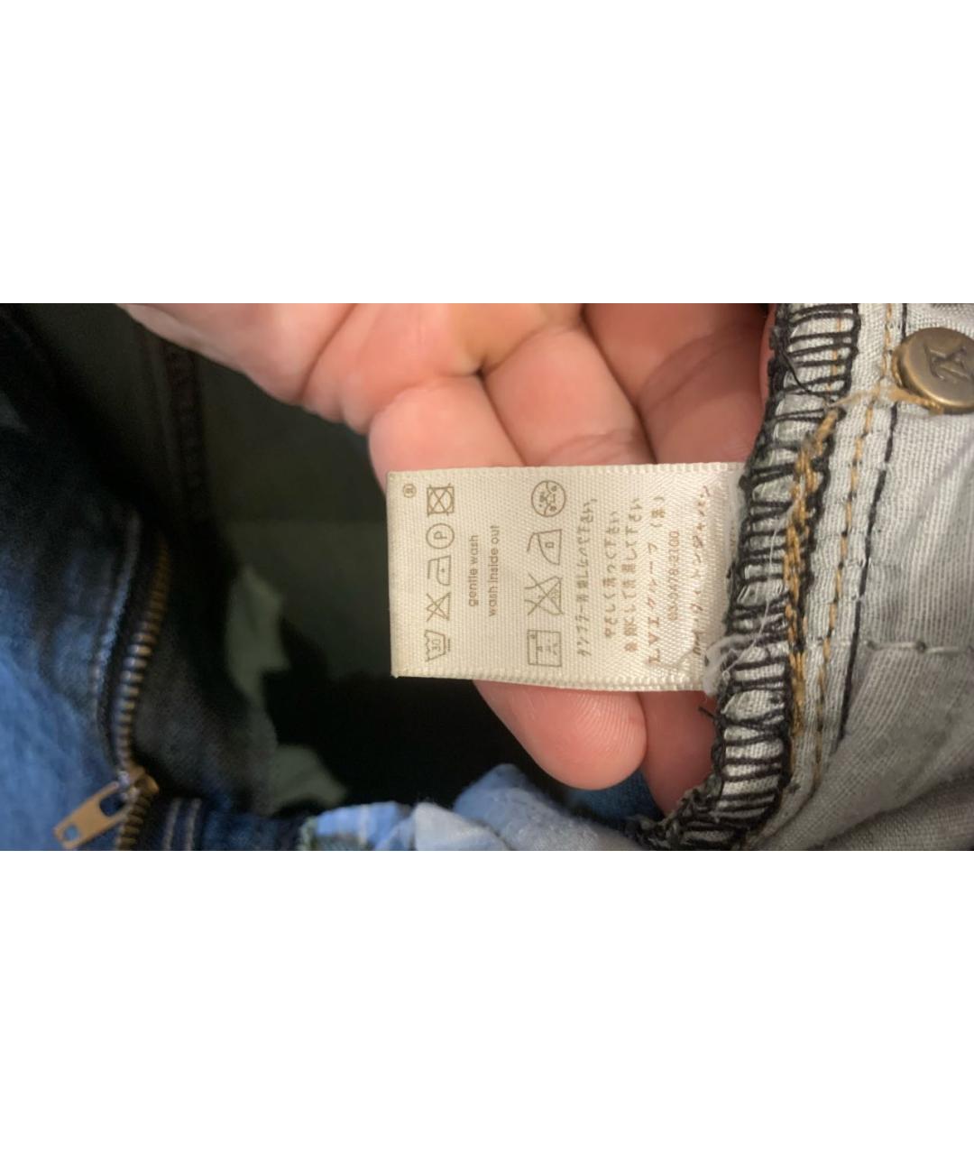 LOUIS VUITTON Антрацитовые хлопковые прямые джинсы, фото 7