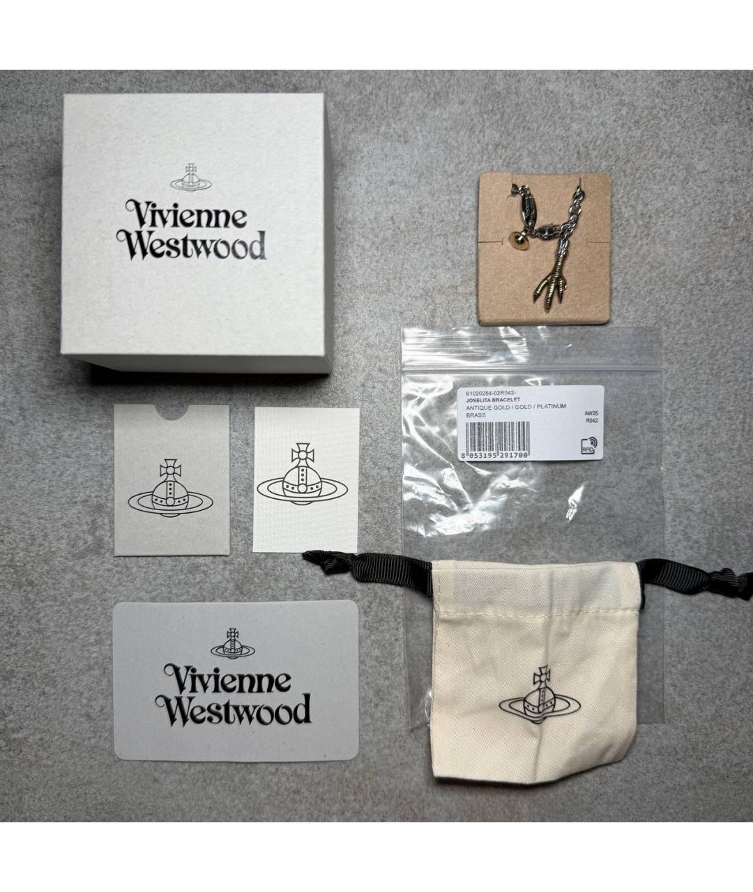 VIVIENNE WESTWOOD Серебрянный латунный браслет, фото 6