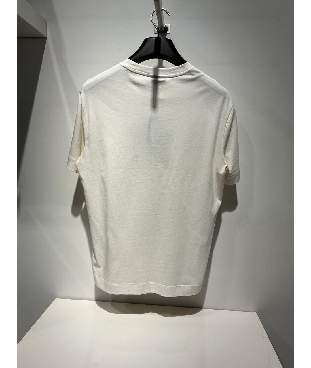 EMPORIO ARMANI Белая хлопковая футболка, фото 4