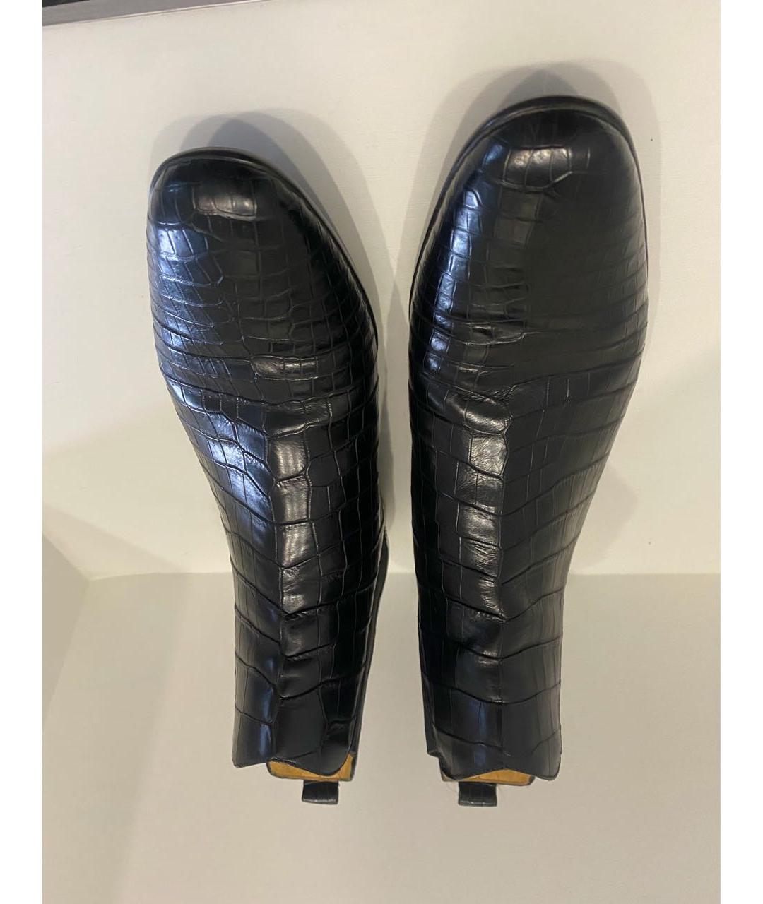 HERMES Черные кожаные высокие ботинки, фото 3