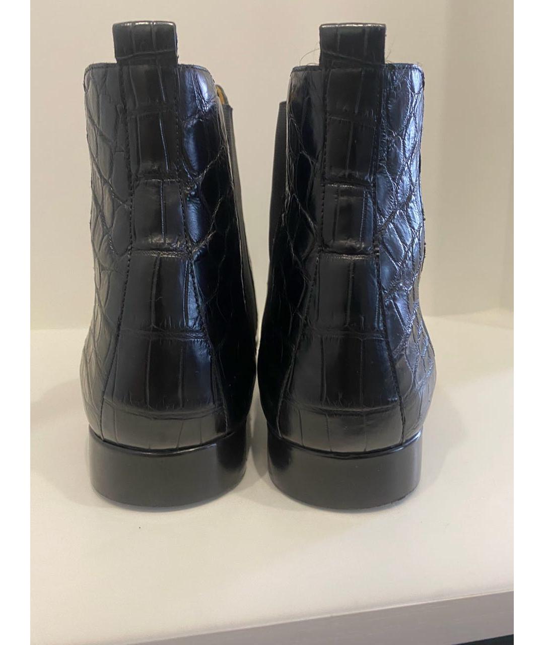 HERMES Черные кожаные высокие ботинки, фото 4