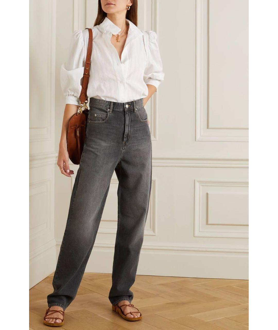 ISABEL MARANT Черные хлопковые джинсы слим, фото 5