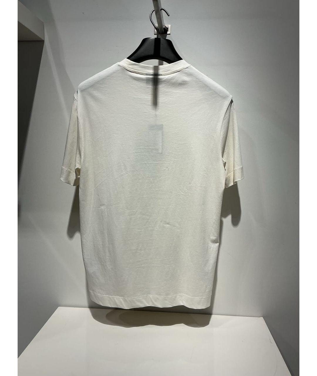 EMPORIO ARMANI Белая хлопковая футболка, фото 4