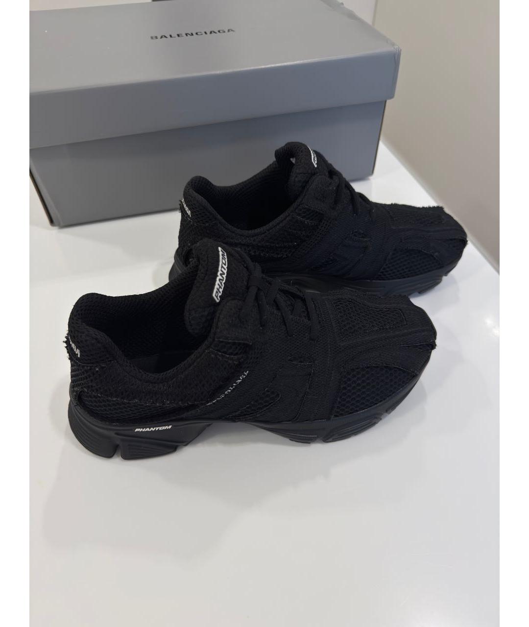 BALENCIAGA Черные текстильные низкие кроссовки / кеды, фото 6