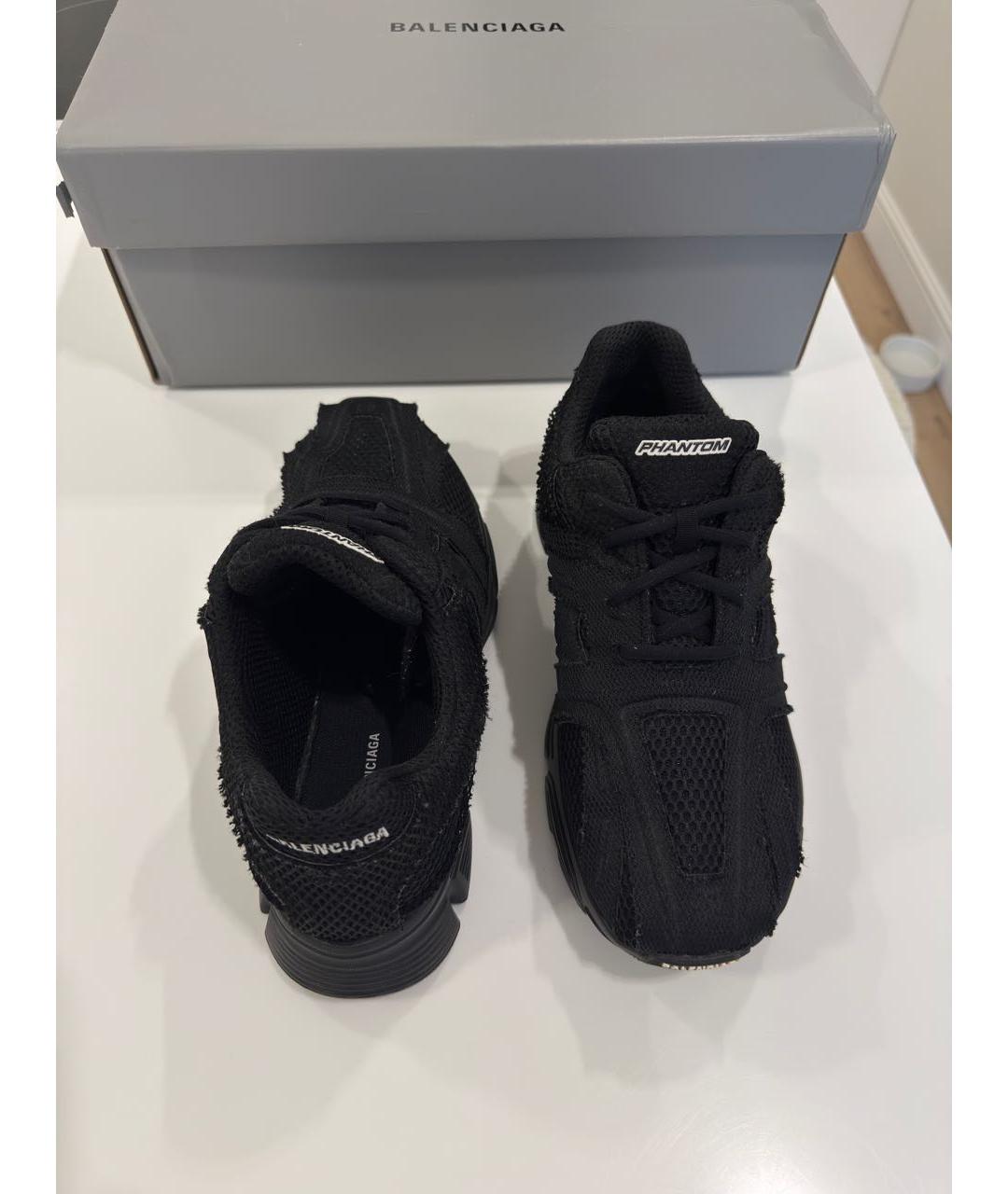 BALENCIAGA Черные текстильные низкие кроссовки / кеды, фото 7