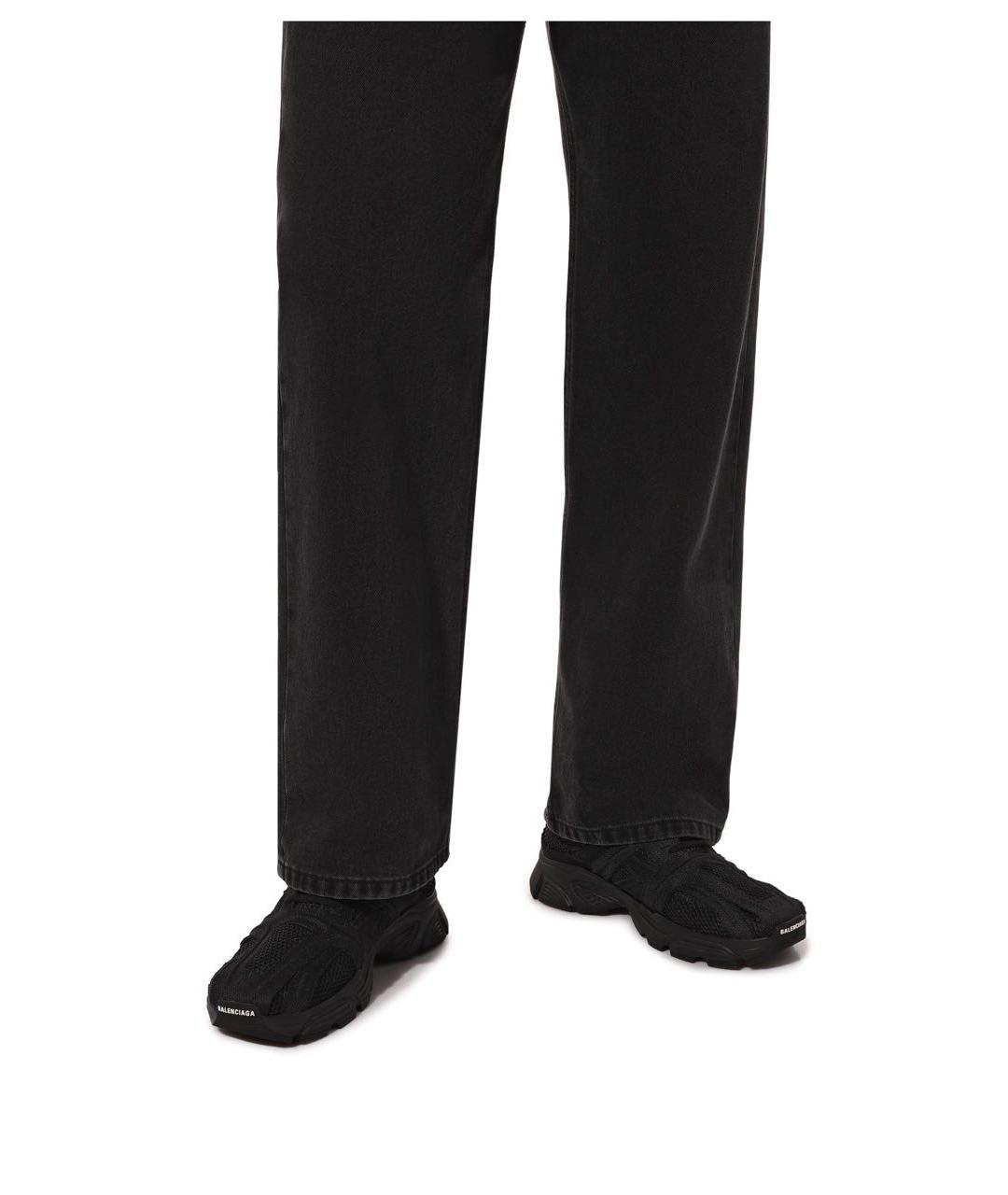 BALENCIAGA Черные текстильные низкие кроссовки / кеды, фото 5