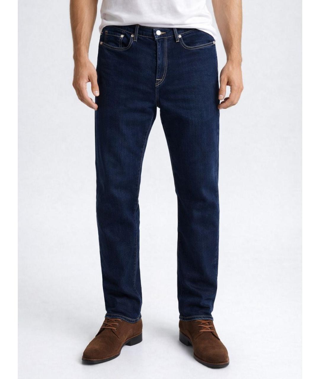 PAUL SMITH Темно-синие хлопко-эластановые джинсы скинни, фото 8