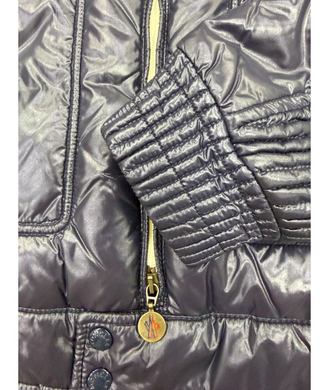 MONCLER Темно-синий пуховик, фото 5