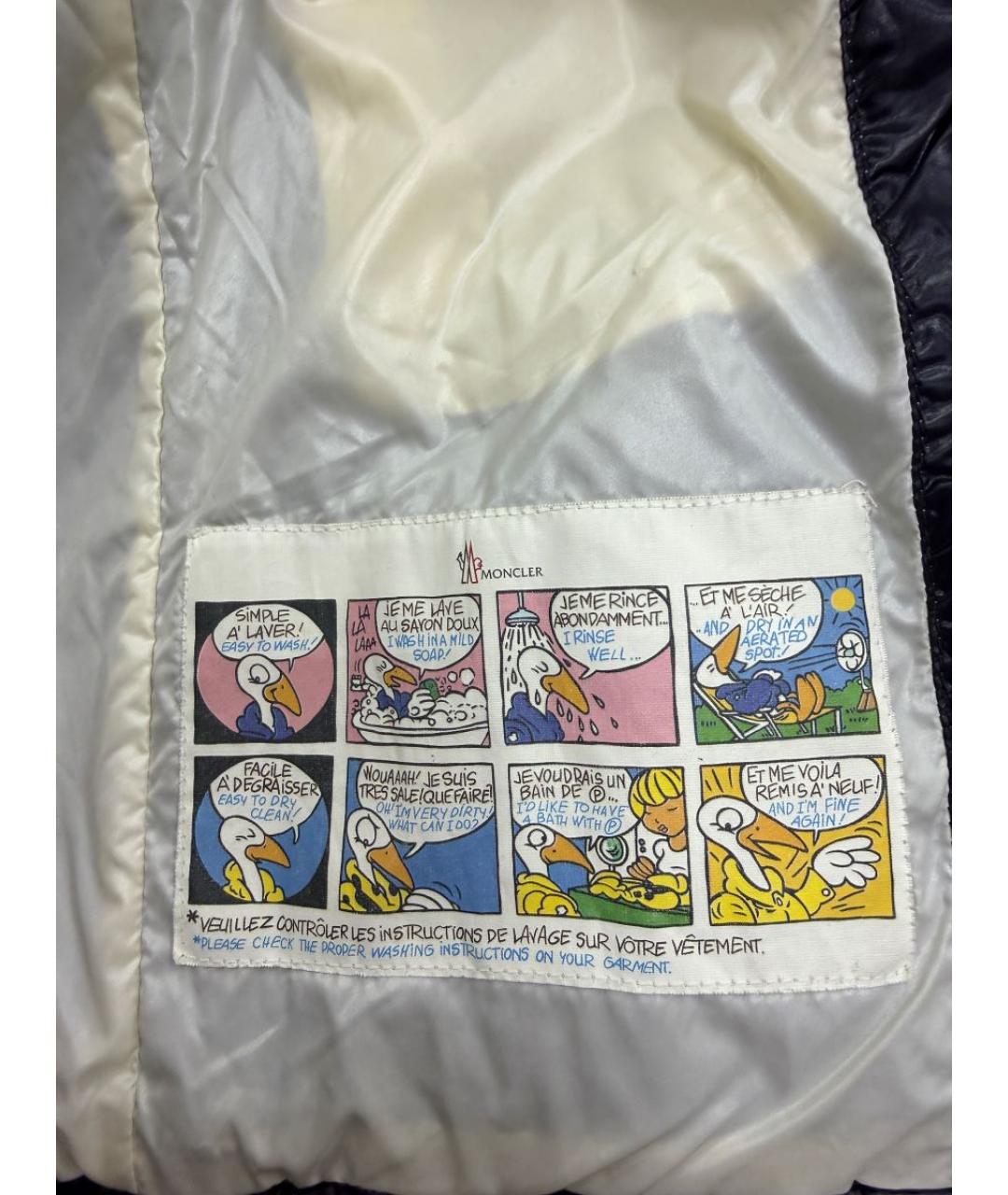 MONCLER Темно-синий пуховик, фото 7