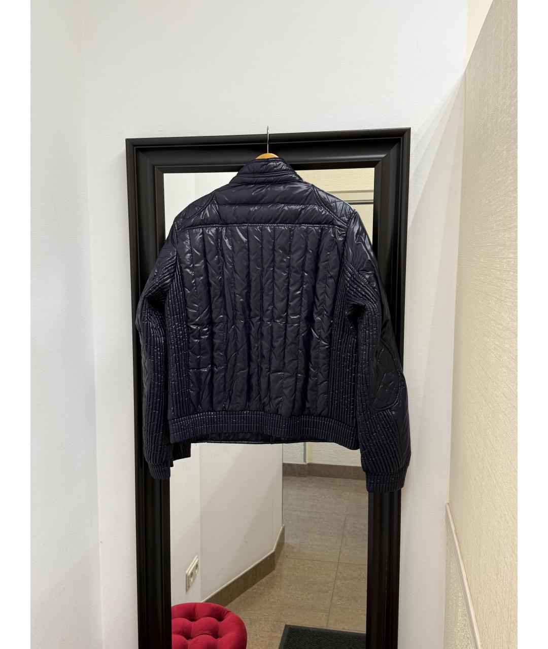 MONCLER Темно-синий пуховик, фото 3