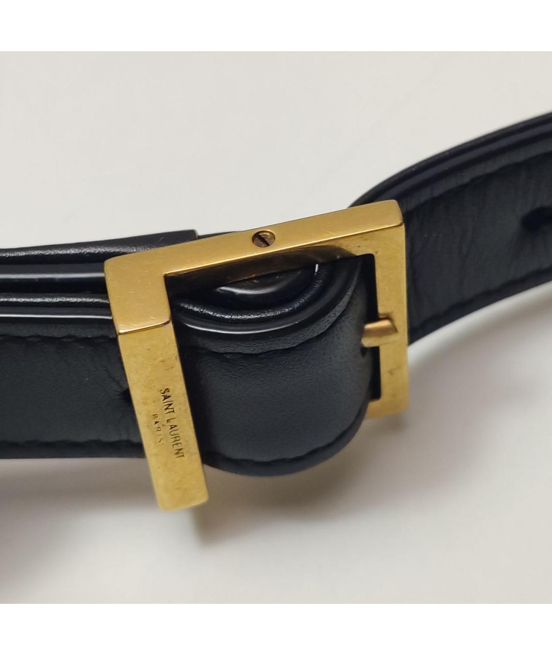 SAINT LAURENT Черная кожаная сумка через плечо, фото 6
