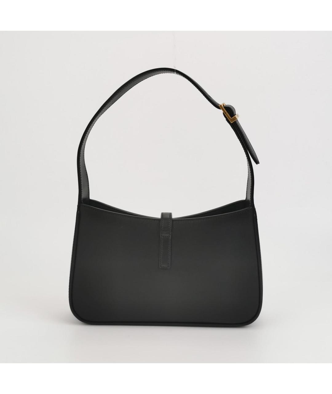 SAINT LAURENT Черная кожаная сумка через плечо, фото 3