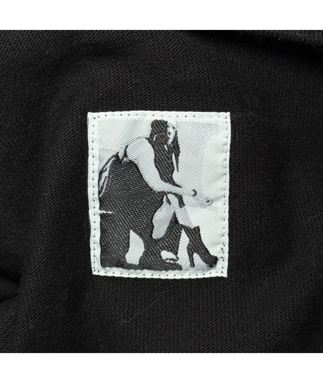 RICK OWENS DRKSHDW Черная хлопковая футболка, фото 6