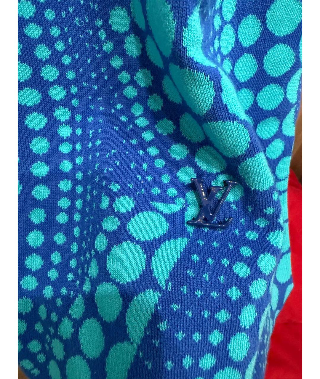 LOUIS VUITTON Синяя хлопковая футболка, фото 6