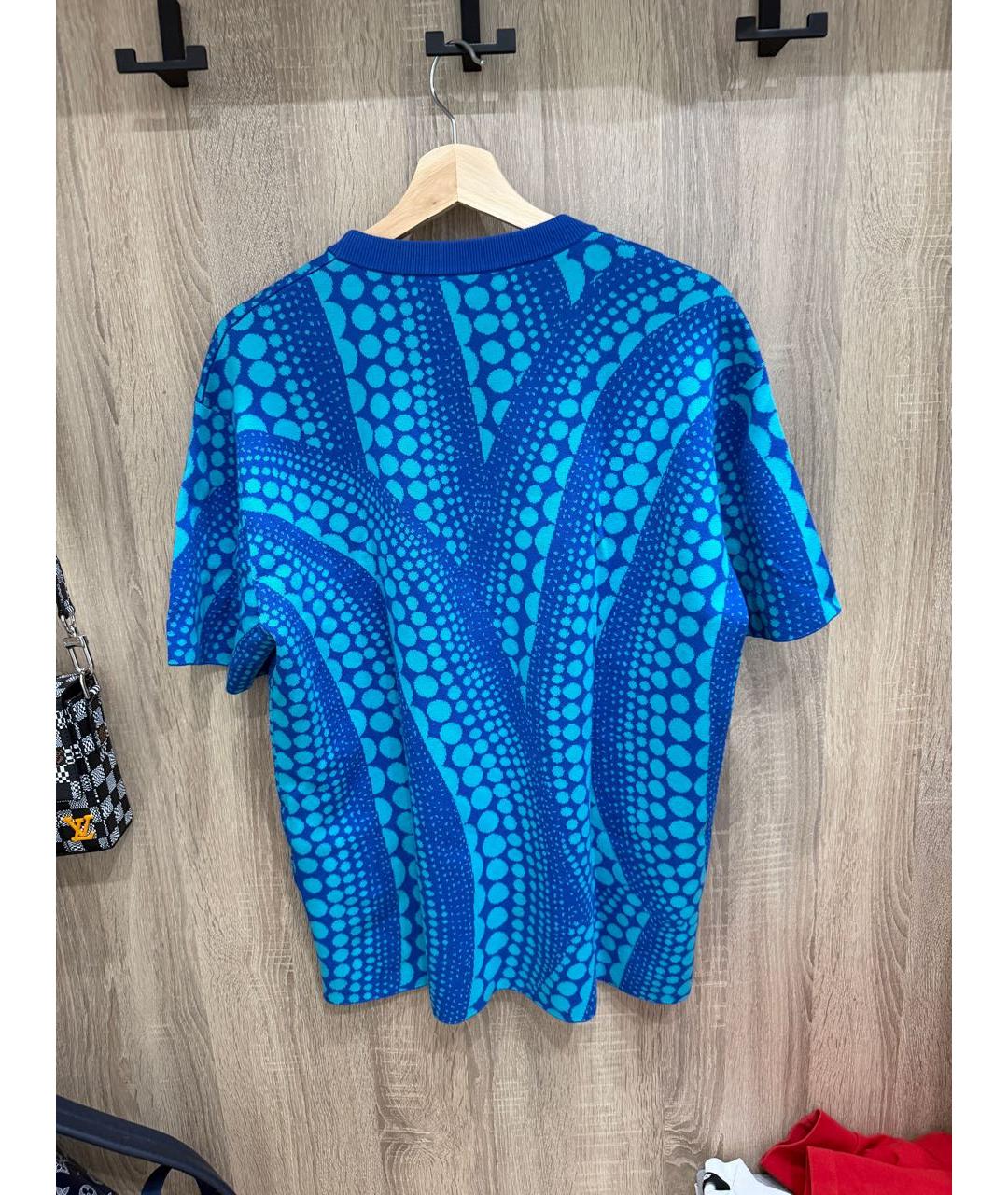 LOUIS VUITTON Синяя хлопковая футболка, фото 2