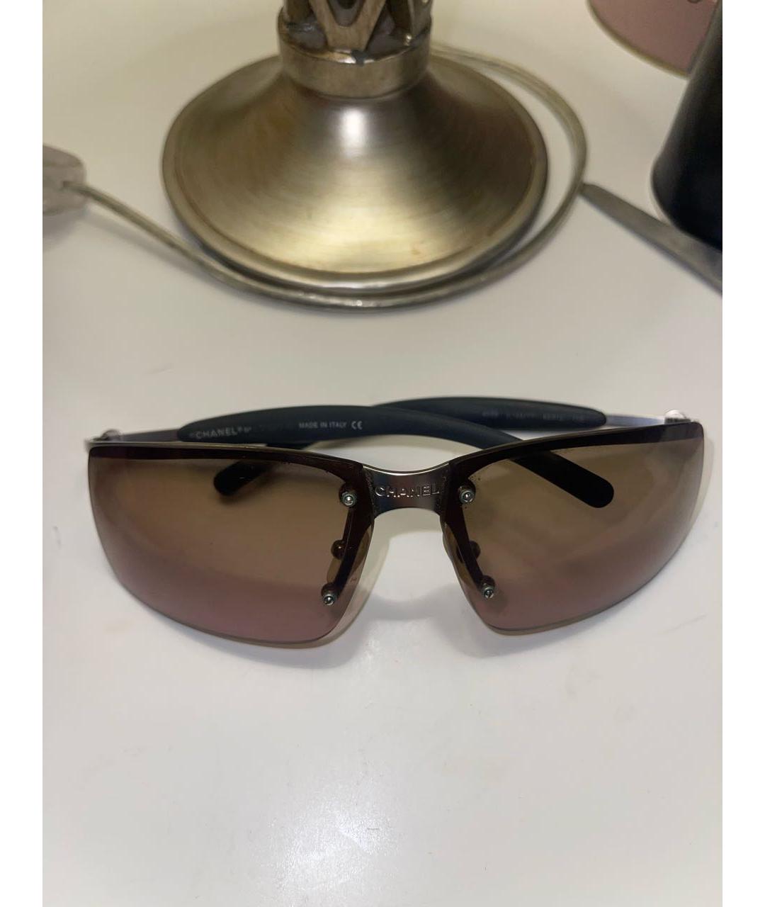 CHANEL Черные металлические солнцезащитные очки, фото 5