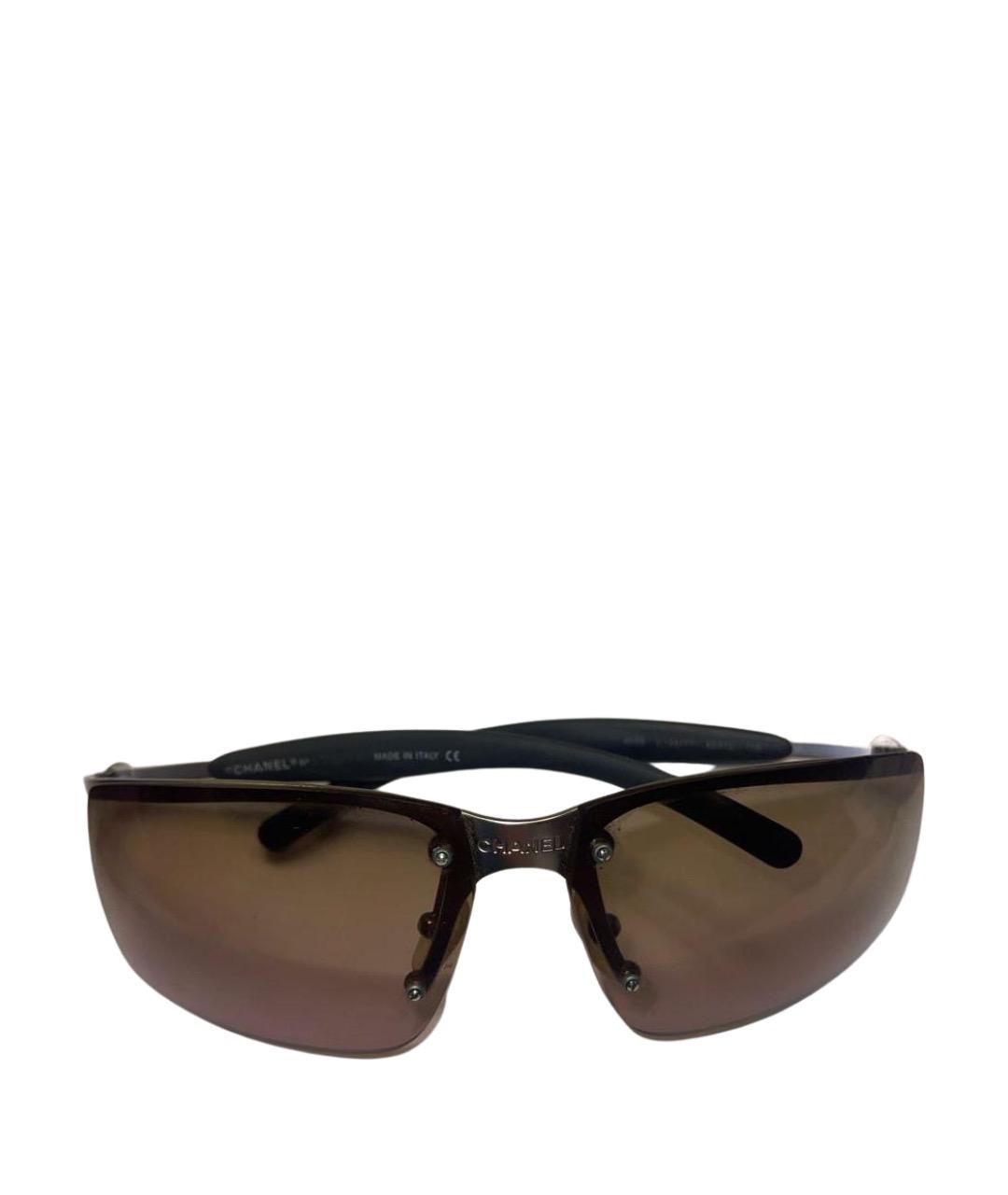 CHANEL Черные металлические солнцезащитные очки, фото 1