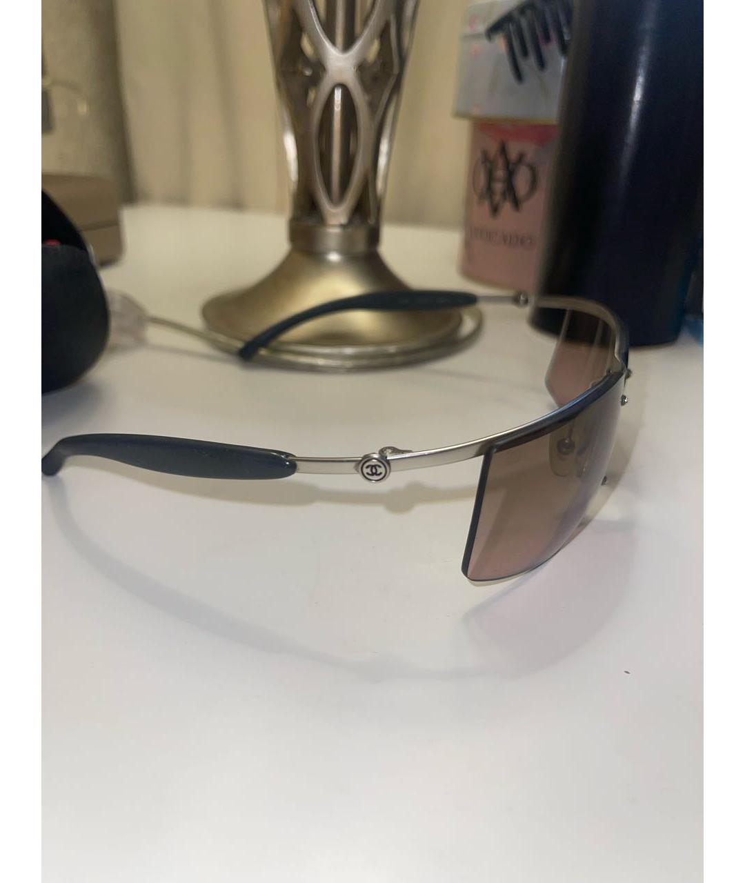 CHANEL Черные металлические солнцезащитные очки, фото 2