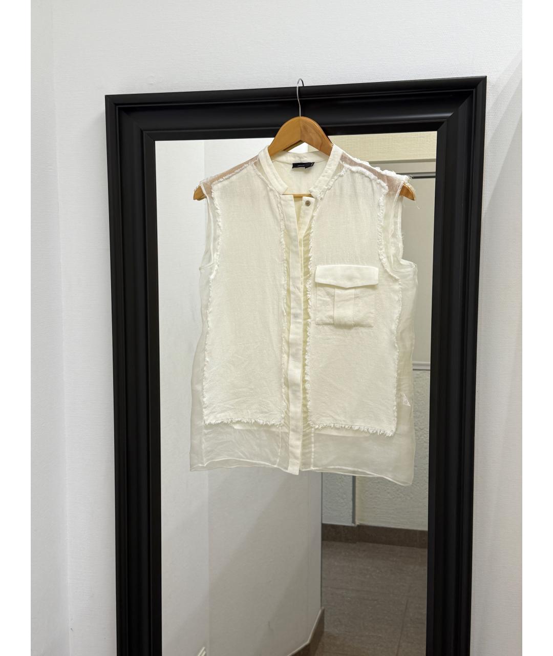 JOSEPH Бежевая льняная рубашка, фото 8