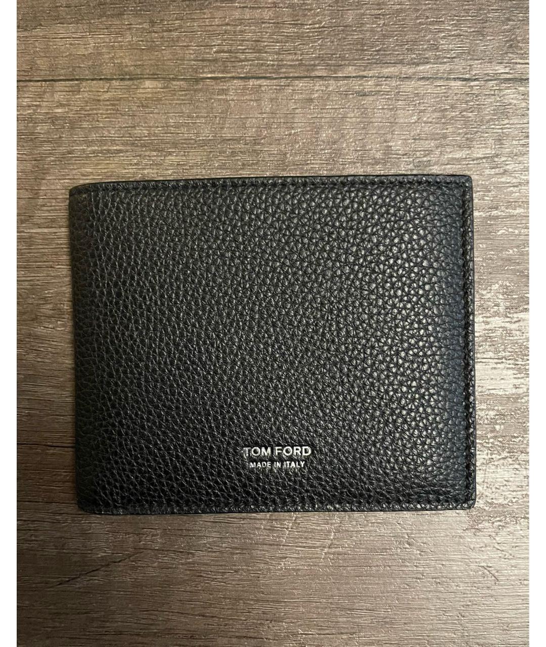 TOM FORD Черный кожаный кошелек, фото 5