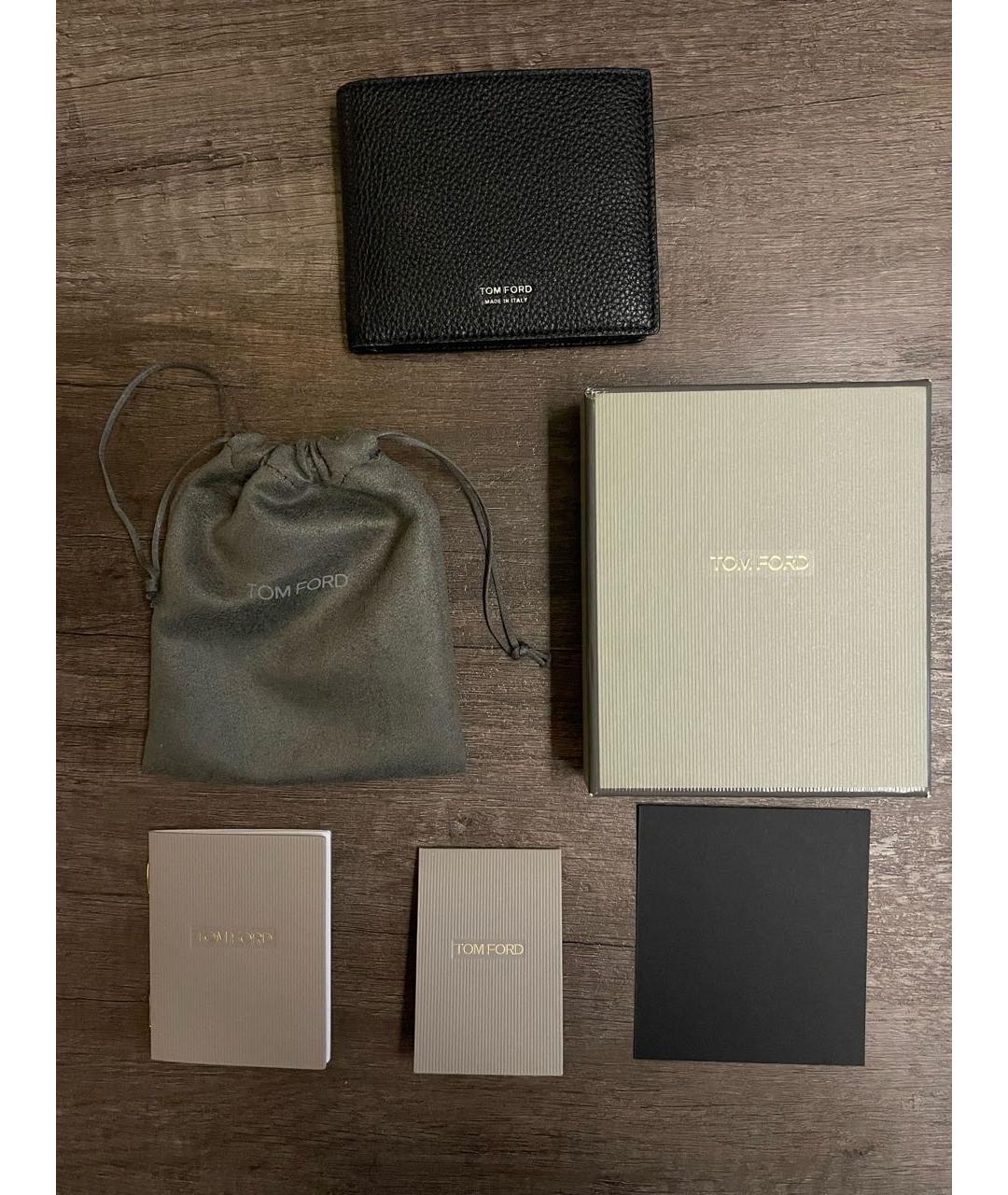 TOM FORD Черный кожаный кошелек, фото 4