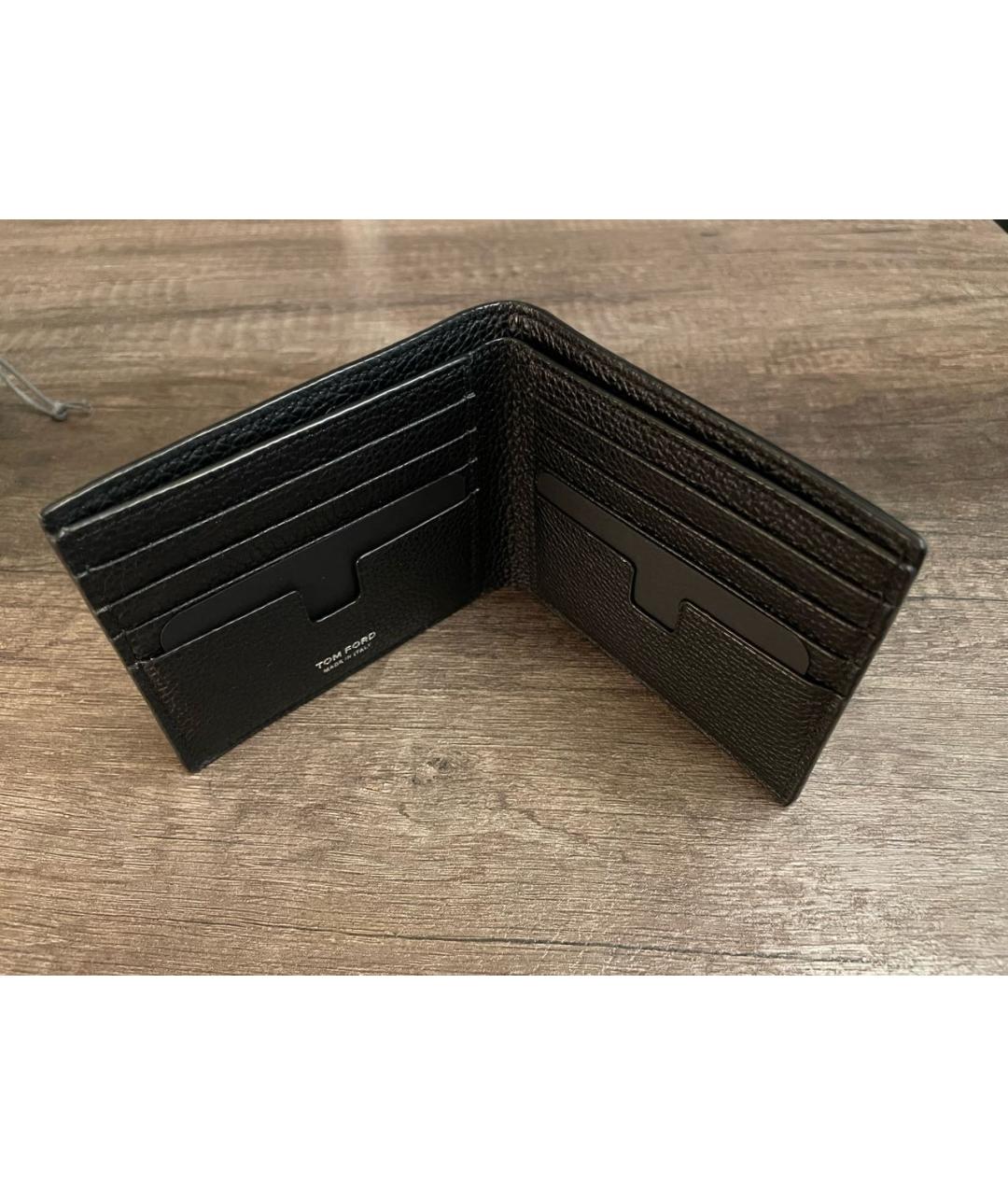 TOM FORD Черный кожаный кошелек, фото 3