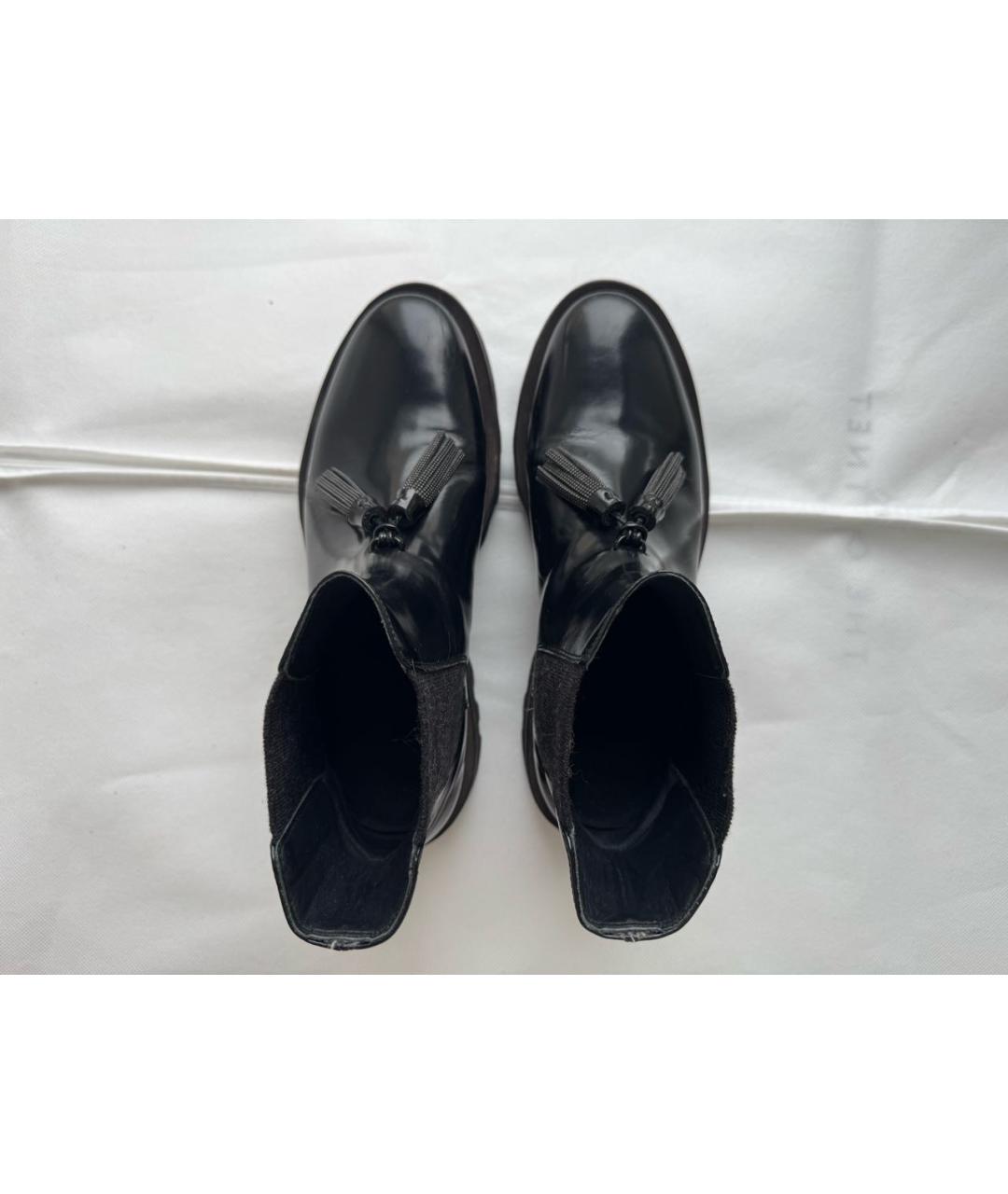 BRUNELLO CUCINELLI Черные кожаные ботинки, фото 3