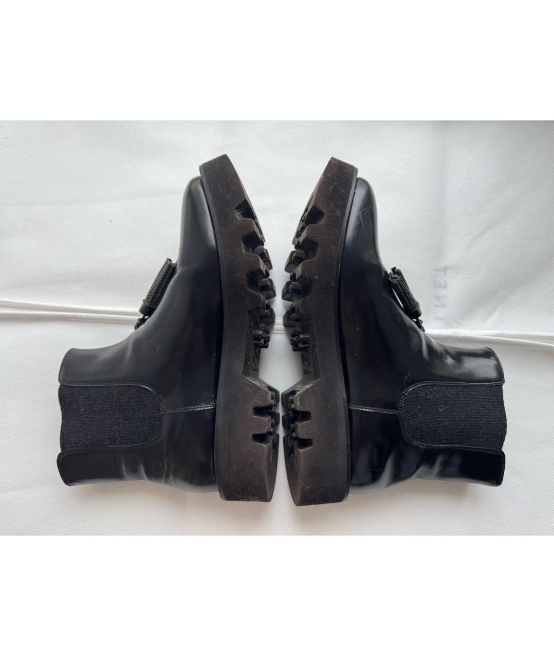 BRUNELLO CUCINELLI Черные кожаные ботинки, фото 6