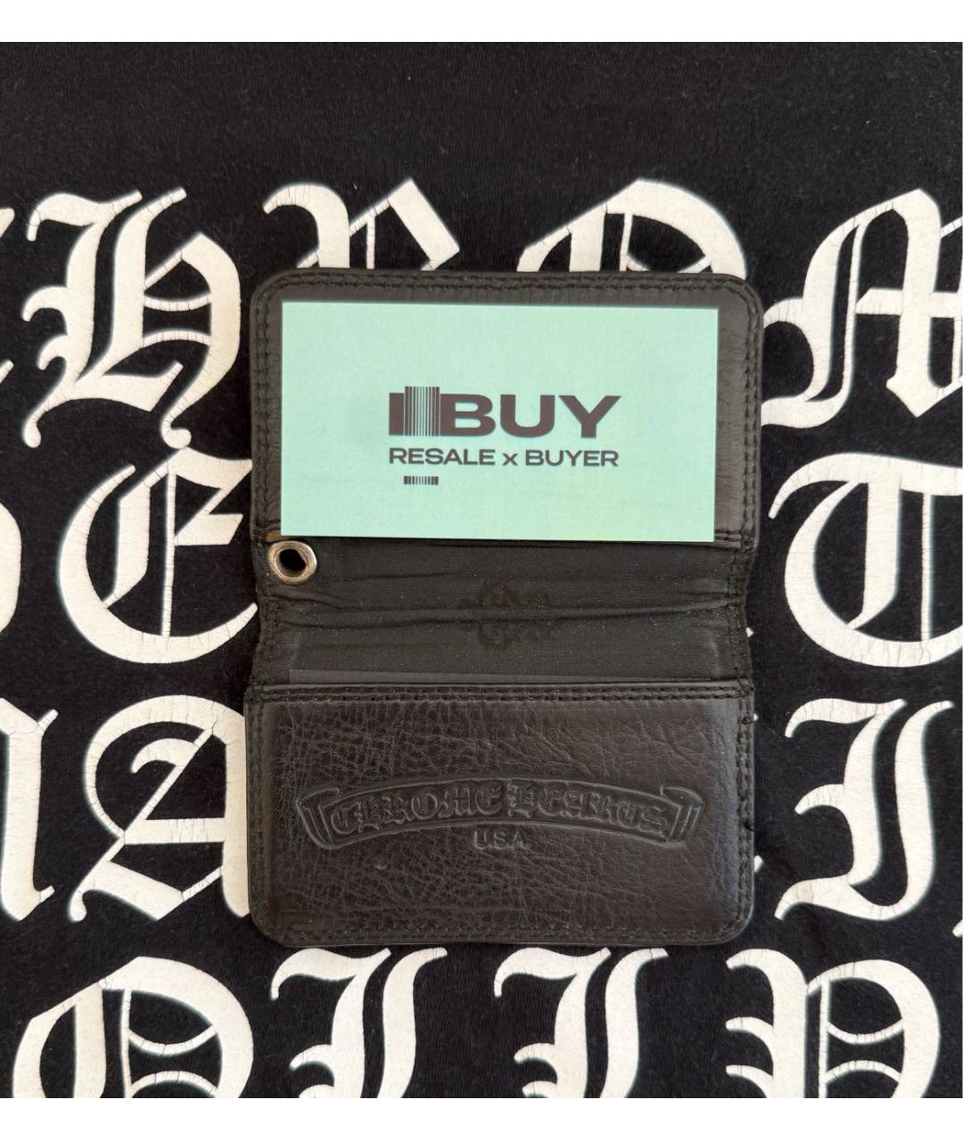 CHROME HEARTS Черный кошелек, фото 3