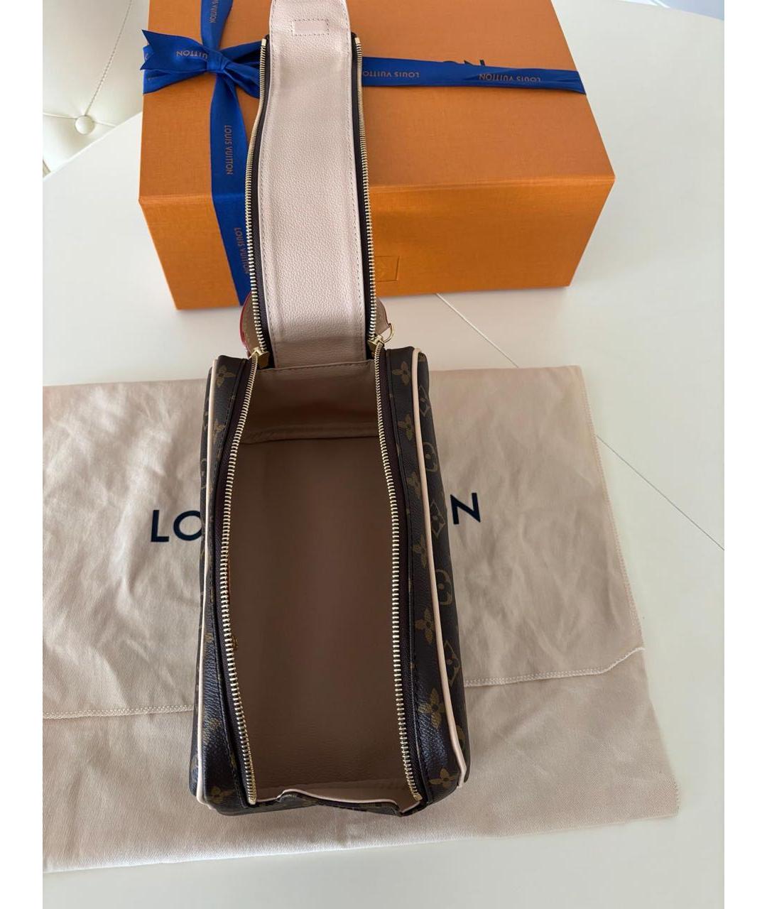 LOUIS VUITTON Коричневая косметичка, фото 5