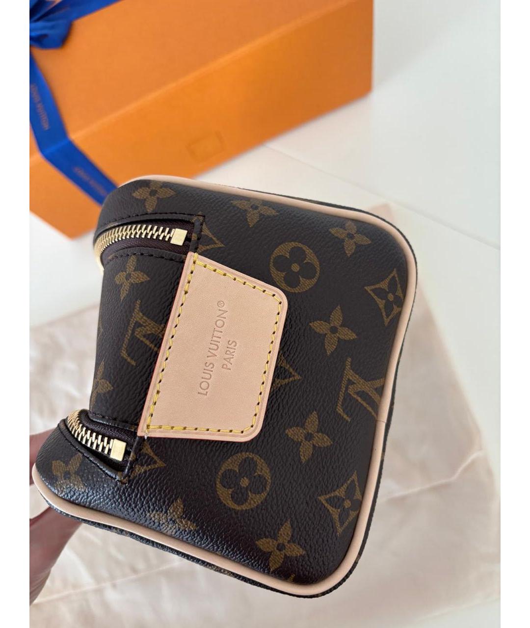 LOUIS VUITTON Коричневая косметичка, фото 4