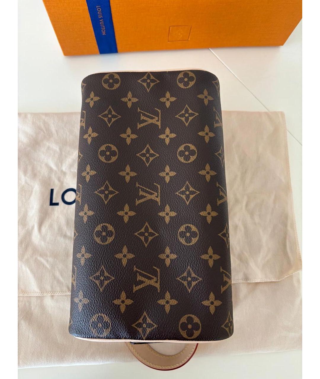 LOUIS VUITTON Коричневая косметичка, фото 8