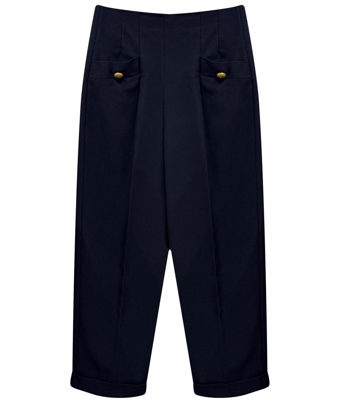 SANDRO Синие шерстяные прямые брюки, фото 1