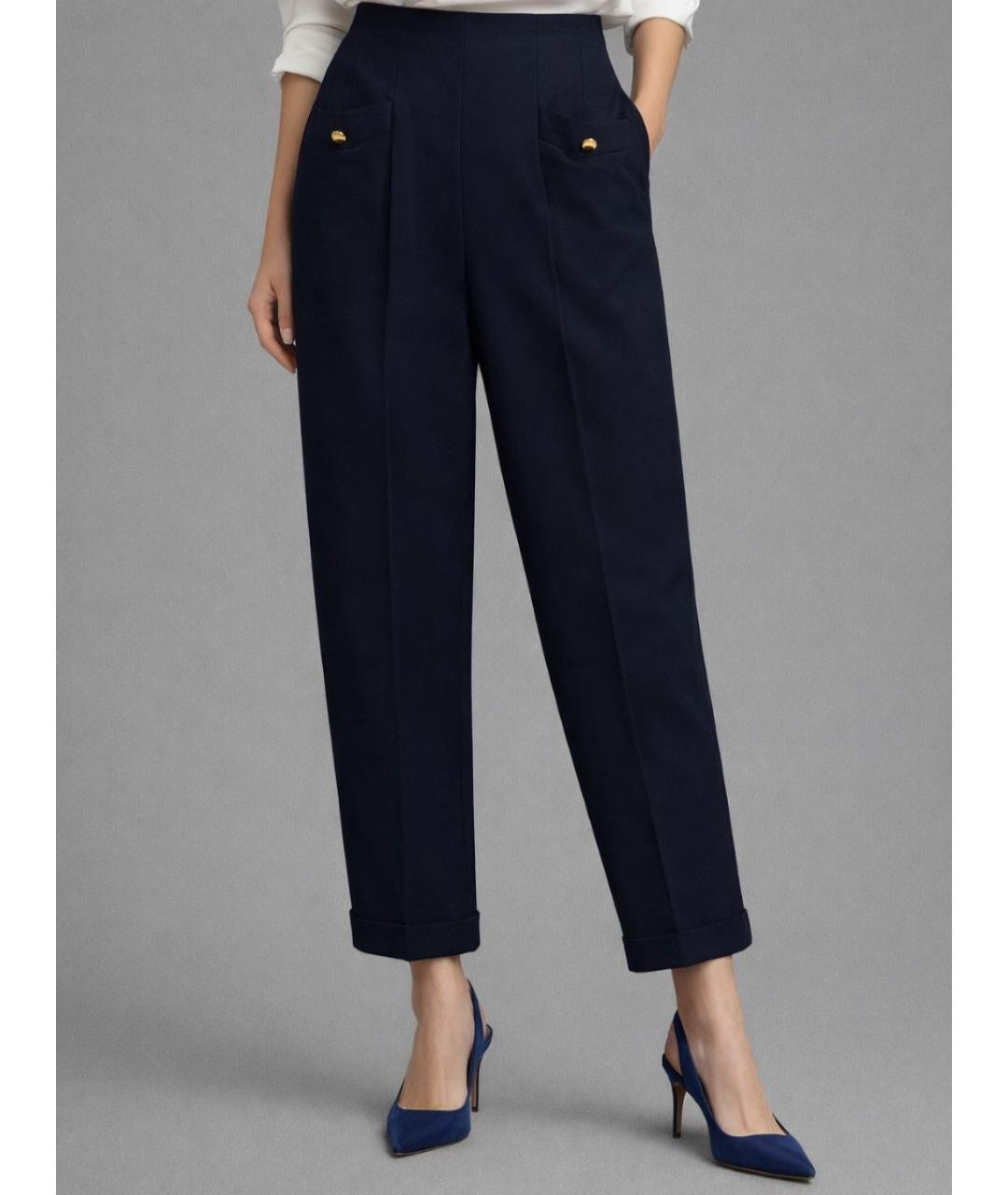 SANDRO Синие шерстяные прямые брюки, фото 6