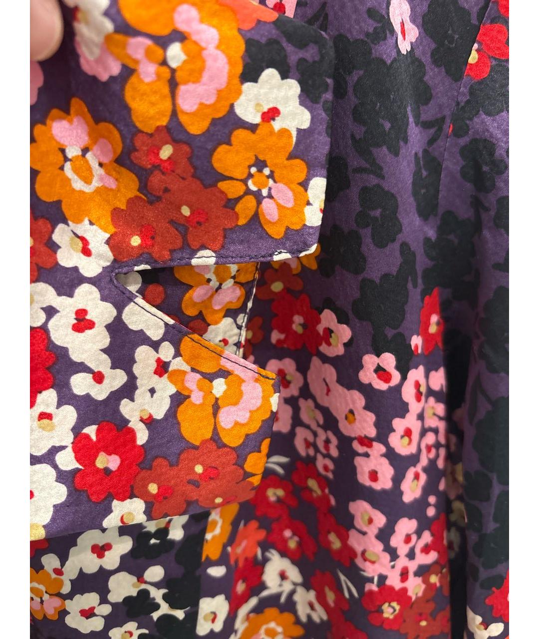 JUICY COUTURE Фиолетовое шелковое повседневное платье, фото 4