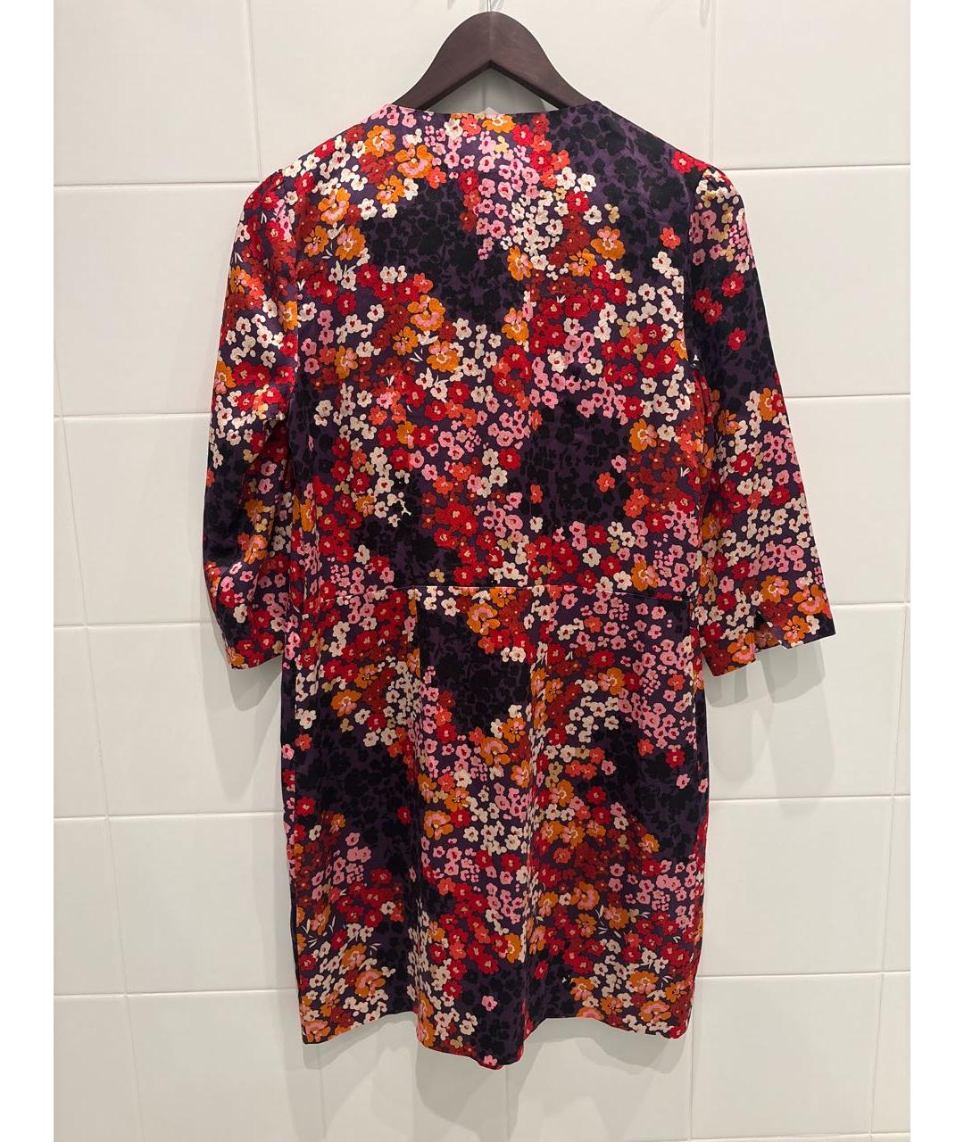 JUICY COUTURE Фиолетовое шелковое повседневное платье, фото 2